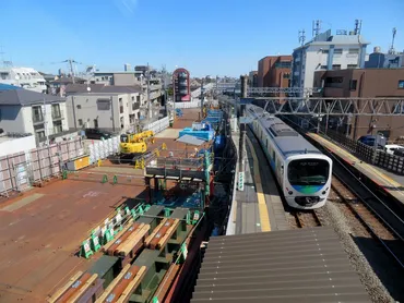 西武新宿線中井～野方間地下化工事（2023年3月19日取材） 