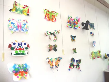 デカルコマニーのちょうちょ : アトリエKUCCA 絵画造形教室