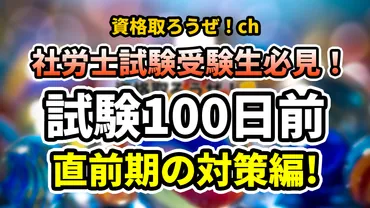 社労士試験までの100日間 直前期の対策編 