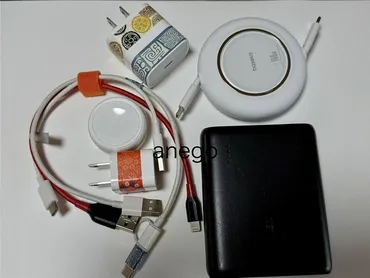 普段のバッグの中に仕込む充電セット＝海外旅行街歩き用の充電セットの基本！ 