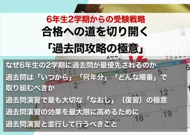 6年生2学期からの受験戦略：合格への道を切り開く「過去問攻略の極意」 – 中学受験情報局『かしこい塾の使い方』