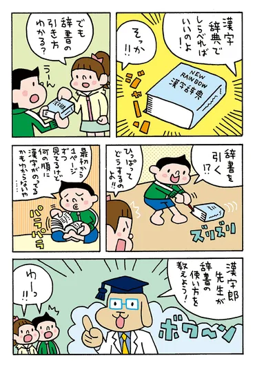 辞書を引くのが楽しくなる! まんがでわかる 漢字辞典のつかい方① 