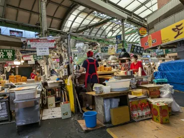 朝一番で都心チェックイン！その足で広蔵市場へ♪ 