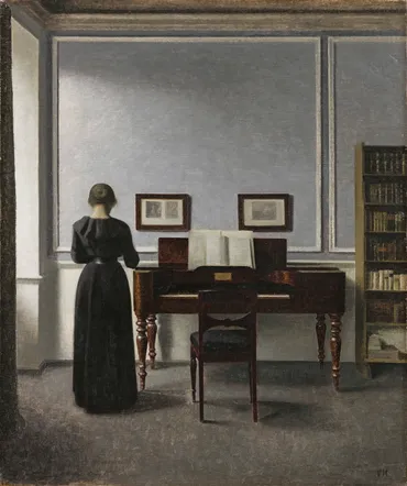 ヴィルヘルム・ハンマースホイの作品一覧・解説『ストランゲーゼ30番地の室内』 