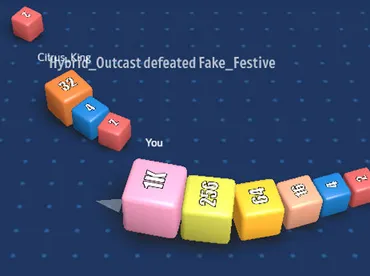 無料】2048のミミズゲーム【Cubes 2048.io】（ブラウザ） 