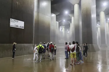 首都圏外郭放水路の圧倒的な巨大水槽と立坑へ