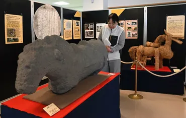 石馬にスポットを当てた展示 米子市淀江町の上淀白鳳の丘展示館