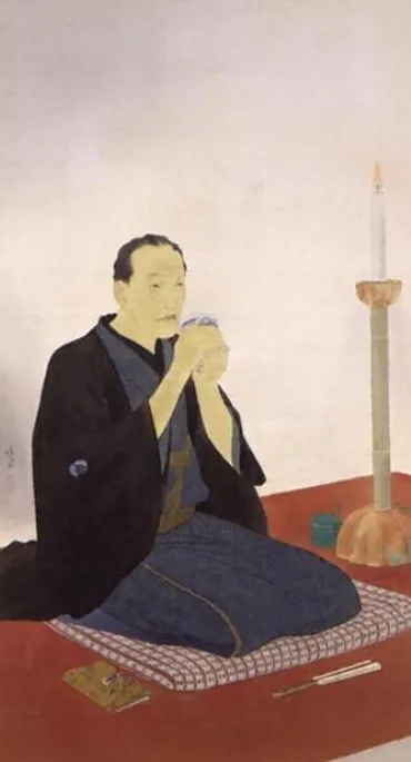 三遊亭円朝像（鏑木清方筆／絹本著色） 文化遺産オンライン