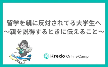 留学を親に反対されてる大学生へ〜親を説得するときに伝えること〜 