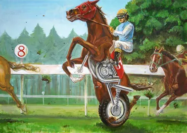 06後期ー3年生「トリックアート、シュールレアリスムの自由制作課題」