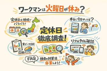 ワークマンは火曜日が休み？地域別の定休日を徹底調査【リアルタイム確認法も解説】 