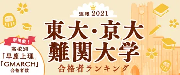 2021年 浅野高等学校 東大・京大・難関大学 合格者数 