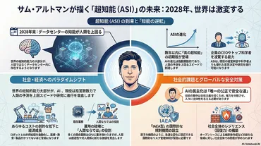 OpenAIのサム・アルトマンCEO「2028年までにAIが人類の知能を超える超知性に到達」 AI が特定の国家や企業に独占されることによる全体主義のリスクを警告