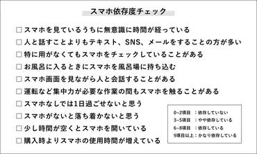 もしかして「スマホ依存」？セルフチェックで自分の時間を取り戻そう 