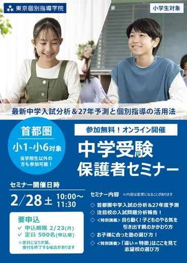 中学受験に関する調査」、多くの保護者が「やる気の引き出し方・モチベーション管理」に悩み