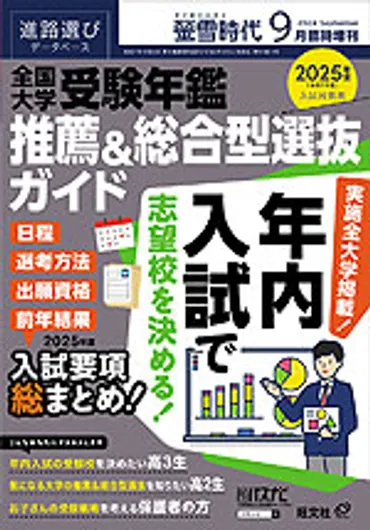 螢雪時代年月臨時増刊年度（令和年度）入試対策用全国大学受験年鑑推薦総合型選抜ガイド