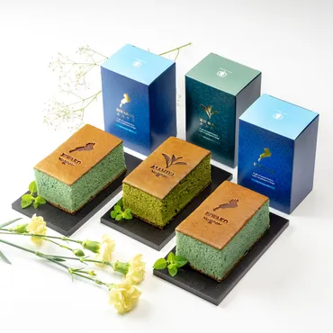 滋賀の青いカステラと銘茶を使ったカステラセット】BIWAKO色カステラ2 ...