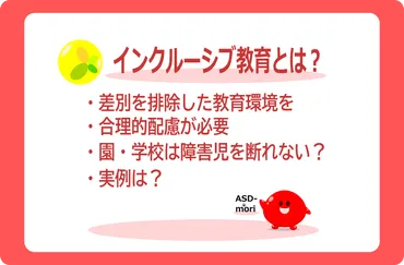 合理的配慮とインクルーシブ教育とは？〜学校と社会で共に生きるために〜？合理的配慮とインクルーシブ教育の基礎知識