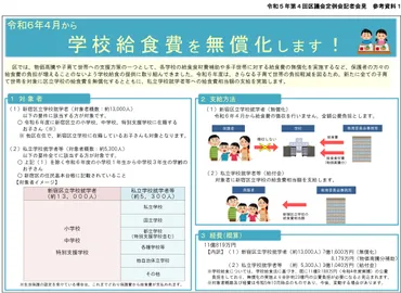 新宿区】学校給食費を無償化します！（令和6年4月から） : ブログ : 新宿区議会議員 <br />野もとあきとし<br /> 公式ホームページ